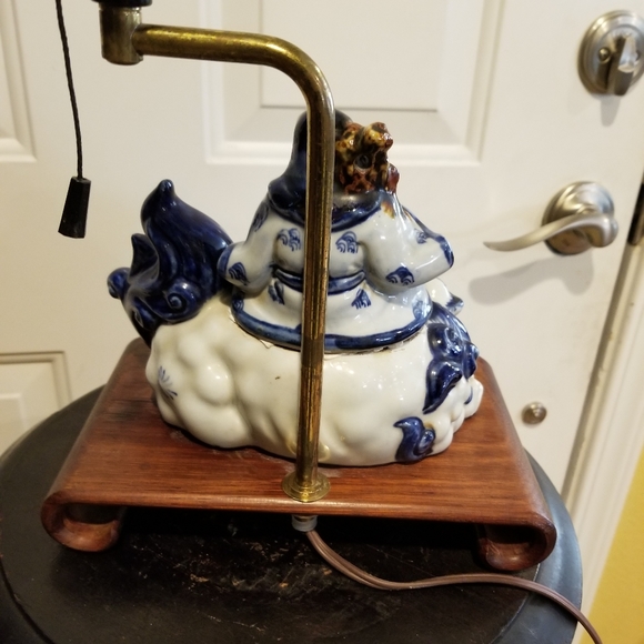 Japanese Blue and White Kutani Porcelain Statue Figure of Sau, the Immortal Lamp - Picture 4 of 9